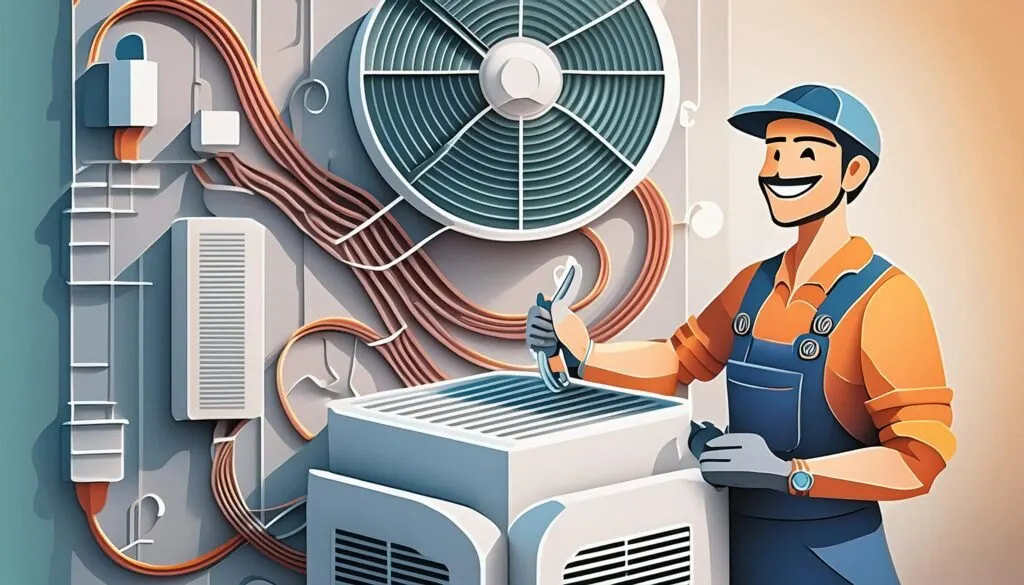 Technician servicing an HVAC unit while doing and ac repair in arlington tx