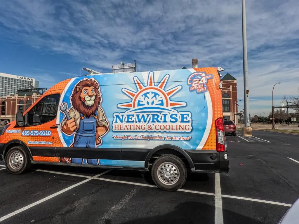 A NewRise service van in Arlington