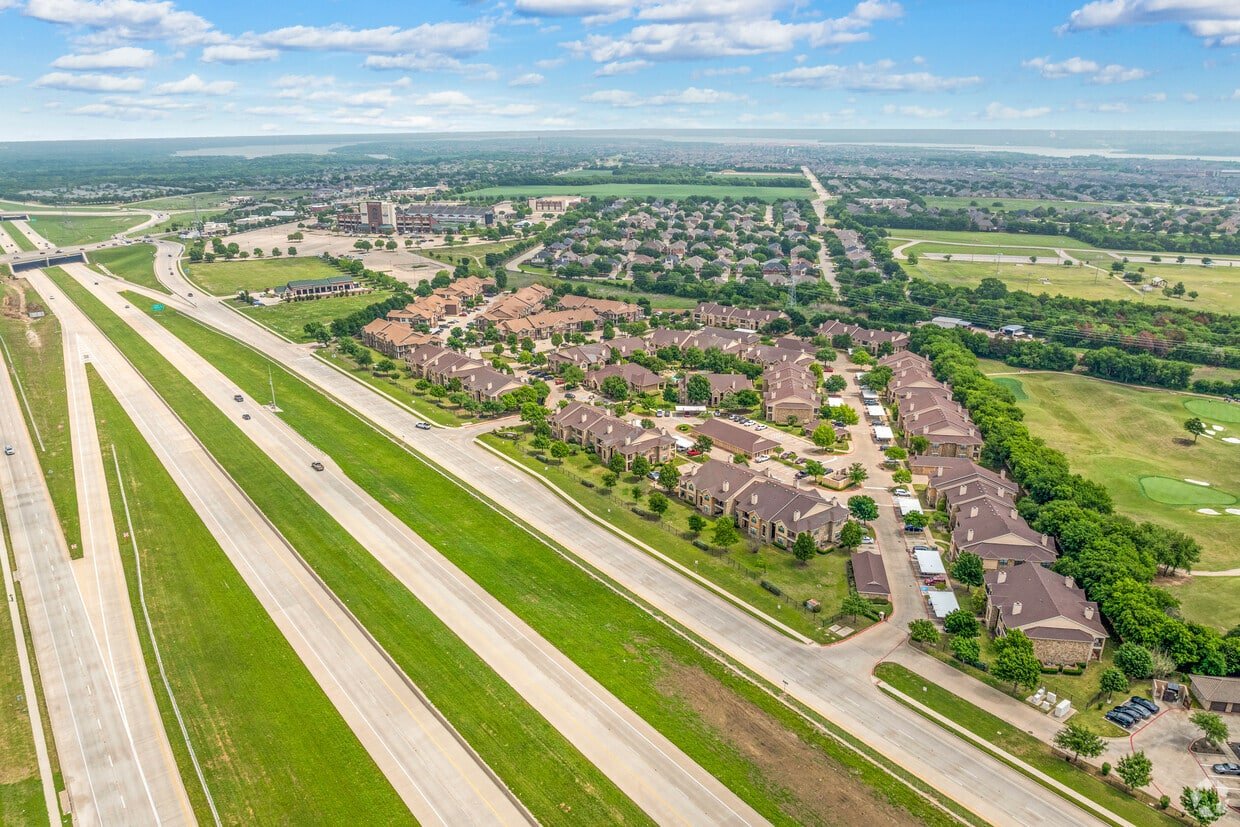 Aerial shot of Mansfield, TX