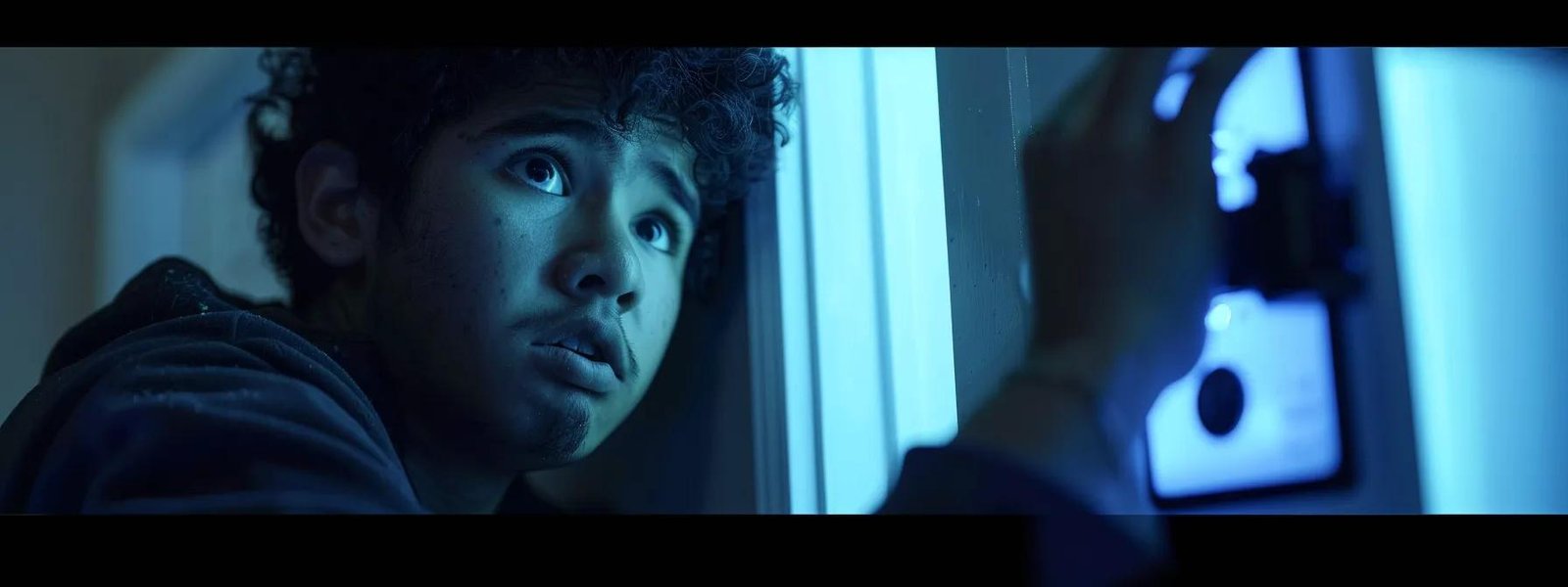 a person examining the thermostat of a heater with a puzzled expression.