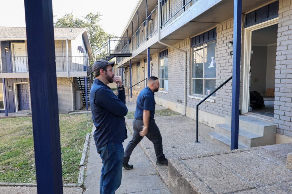 NewRise technicians on a property walkthrough