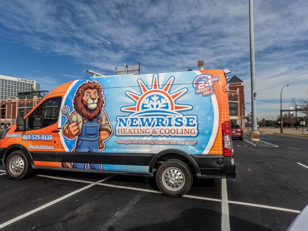 A NewRise service van in Arlington
